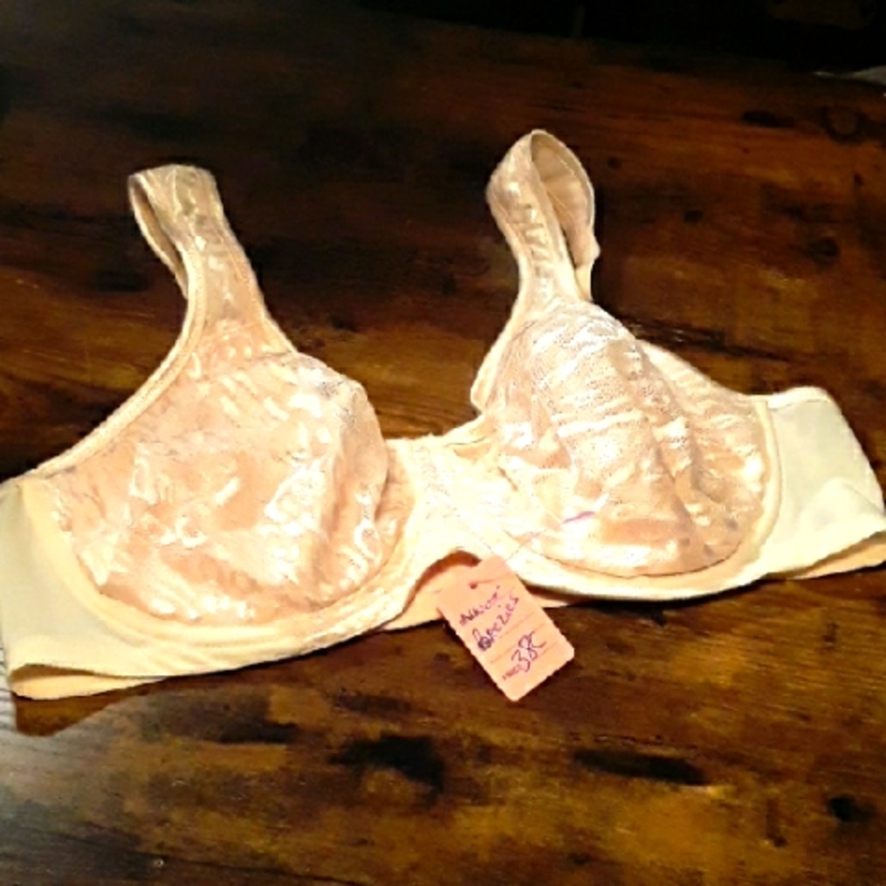 38C Breezies Pink Animal Print Comfy Straps Unpadded underwire Bra